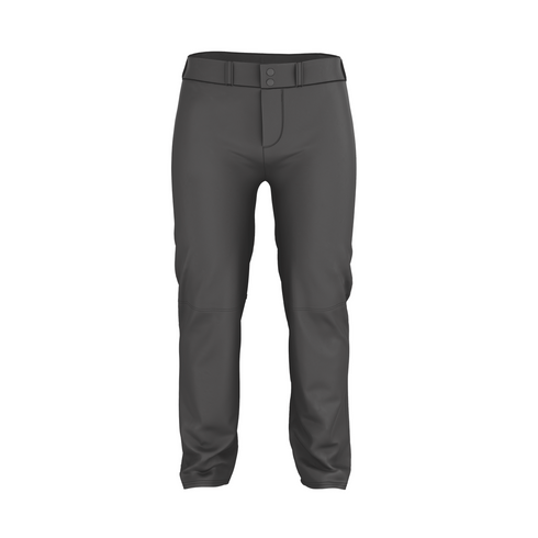 Badger Sport Adult Adjustable Inseam Baseball Pant (A00032-055504), Color 'Charcoal Solid'